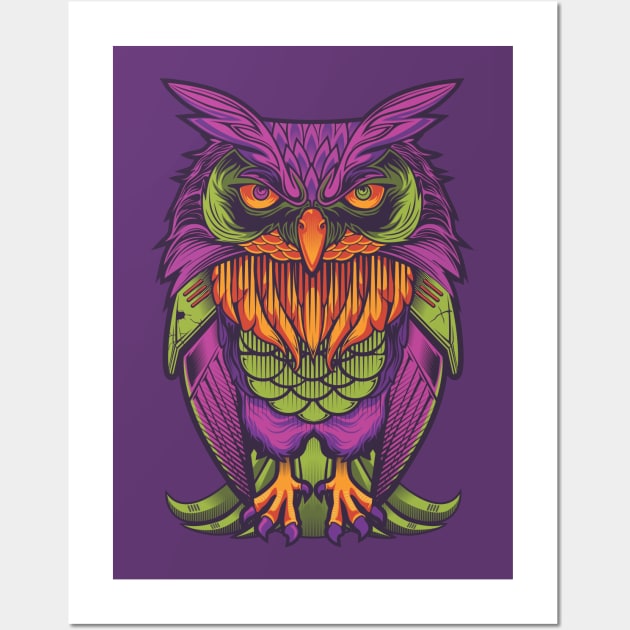 Cyborg Owl Wall Art by Kachow ZA